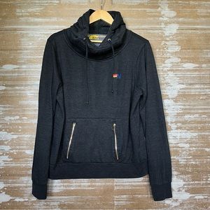 Aviator Nation Ninja Hoodie Gray Lounge Preppy Comfy Womens L